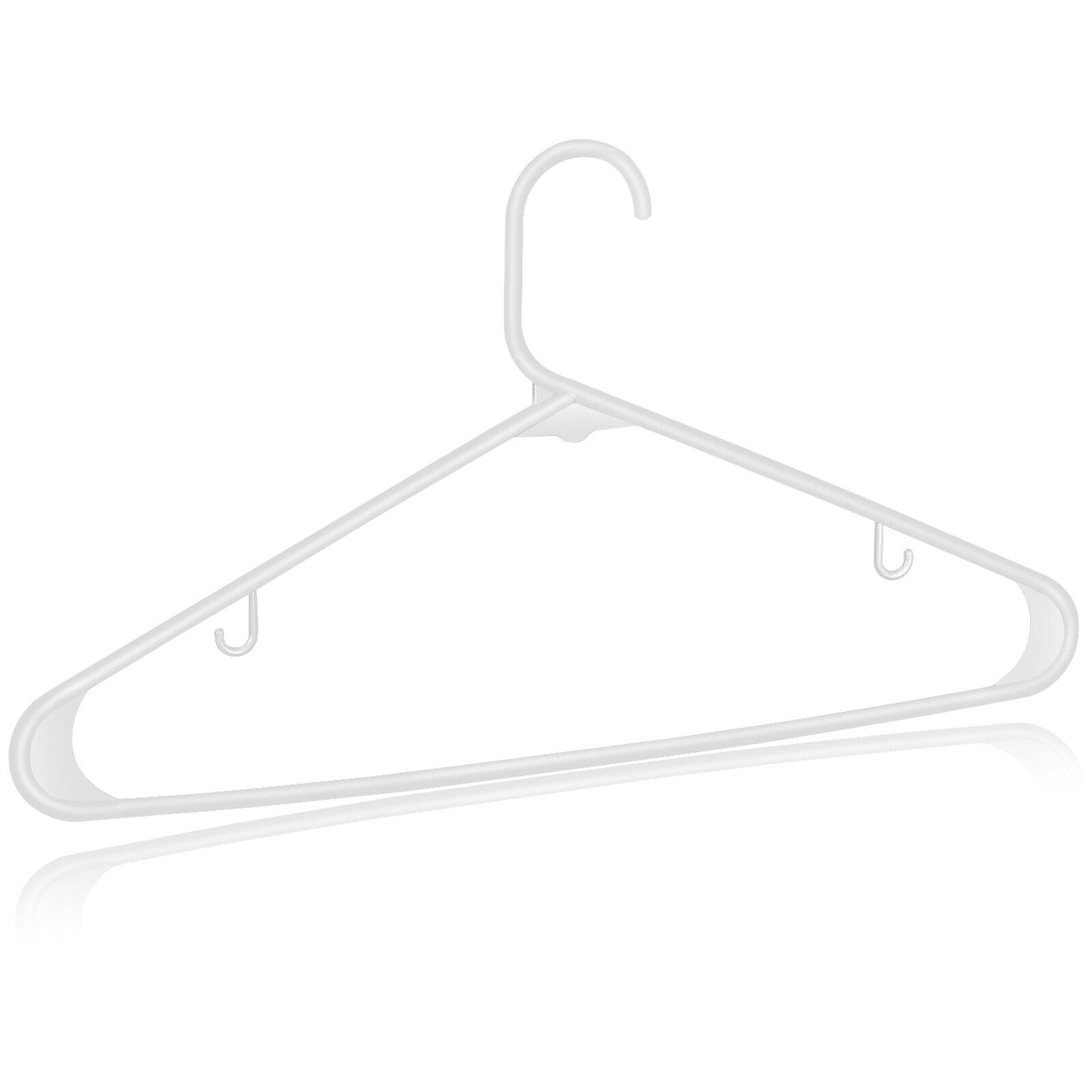 100/200 Pack Plastic Clothes Hangers - Durable Lightweight Shirt & Tank Top Gallus Hangers with Hooks, Space-Saving Closet Organizers