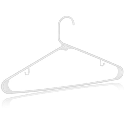 100/200 Pack Plastic Clothes Hangers - Durable Lightweight Shirt & Tank Top Gallus Hangers with Hooks, Space-Saving Closet Organizers