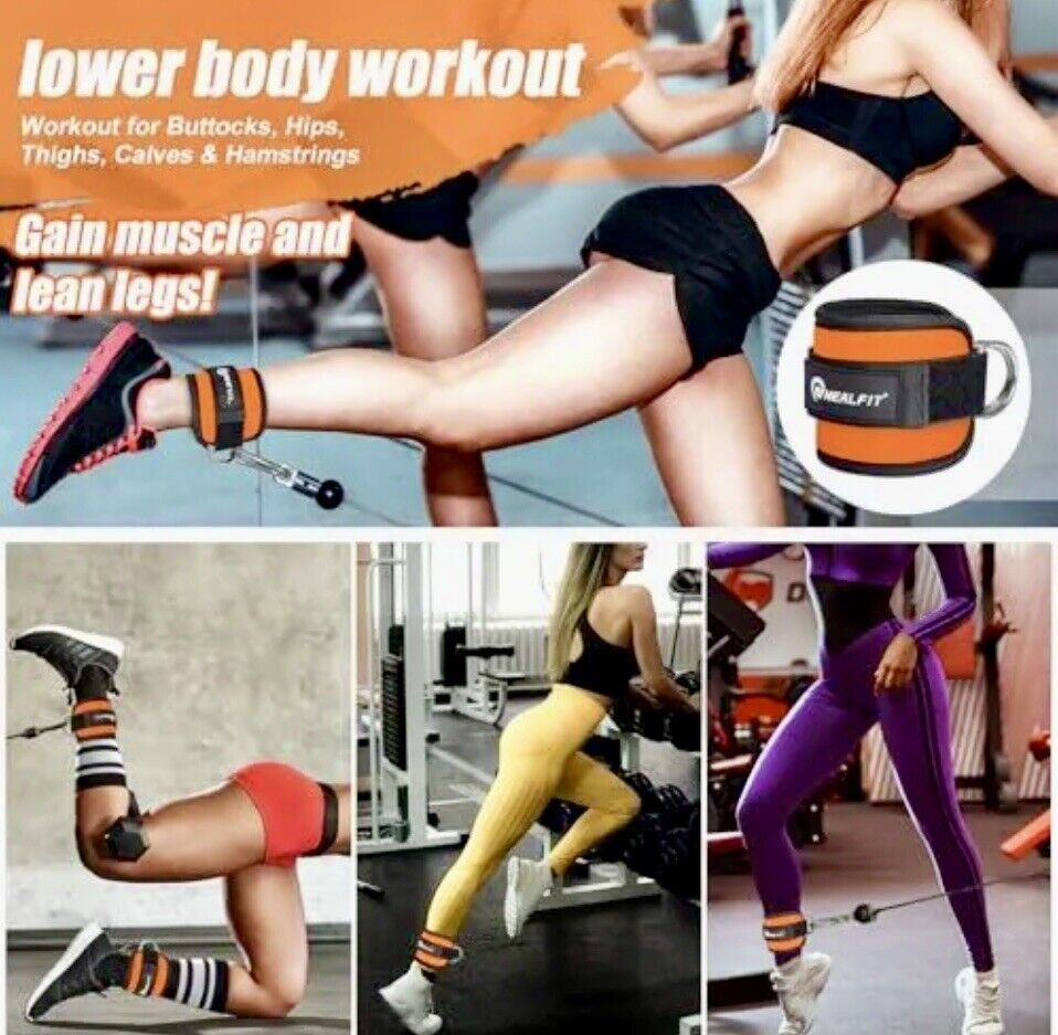 Ankle Strap for Cable Machine - Adjustable Gym Ankle Straps, Perfect for Leg Workouts, Kickbacks & Extensions, Lightweight & Comfortable Fit