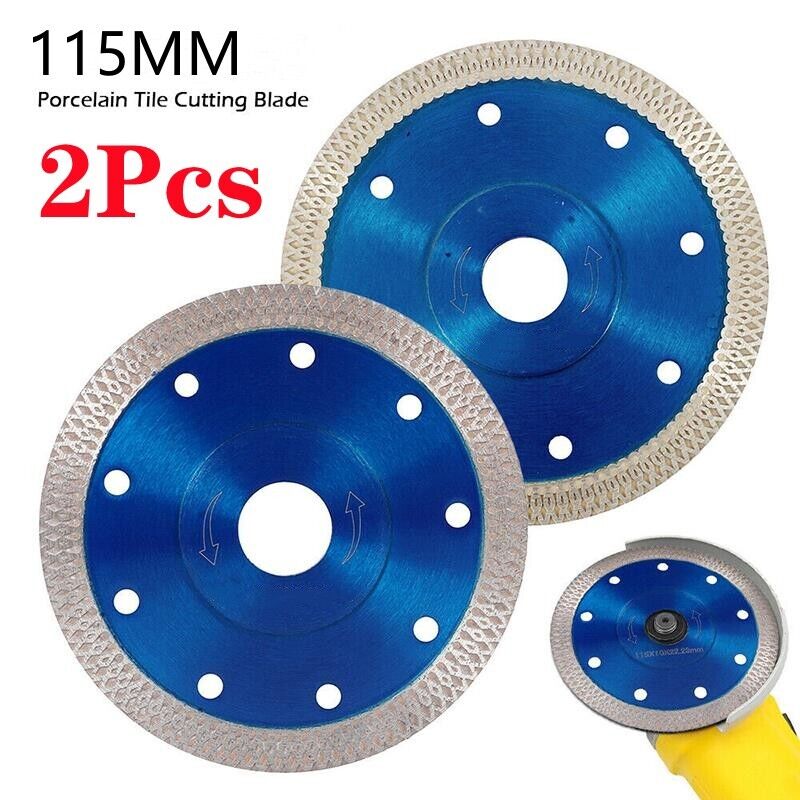 4.5-Inch Turbo Diamond Cutting Blades 2pcs | Ultra-Thin Dry Tile Grinding Discs for Porcelain, Ceramic, Marble, Granite | Fast, Precise, Durable Cuts