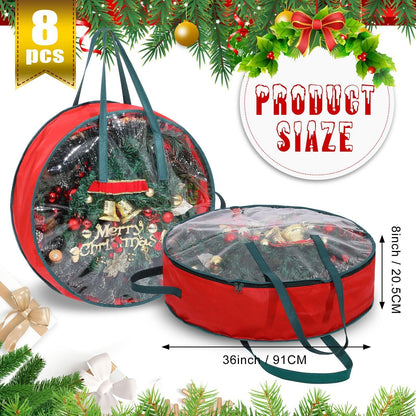 Clear Christmas Wreath Storage Bag 4 Pcs Christmas Wreath Storage Bag Clear Wreath Box Wreath Storage 