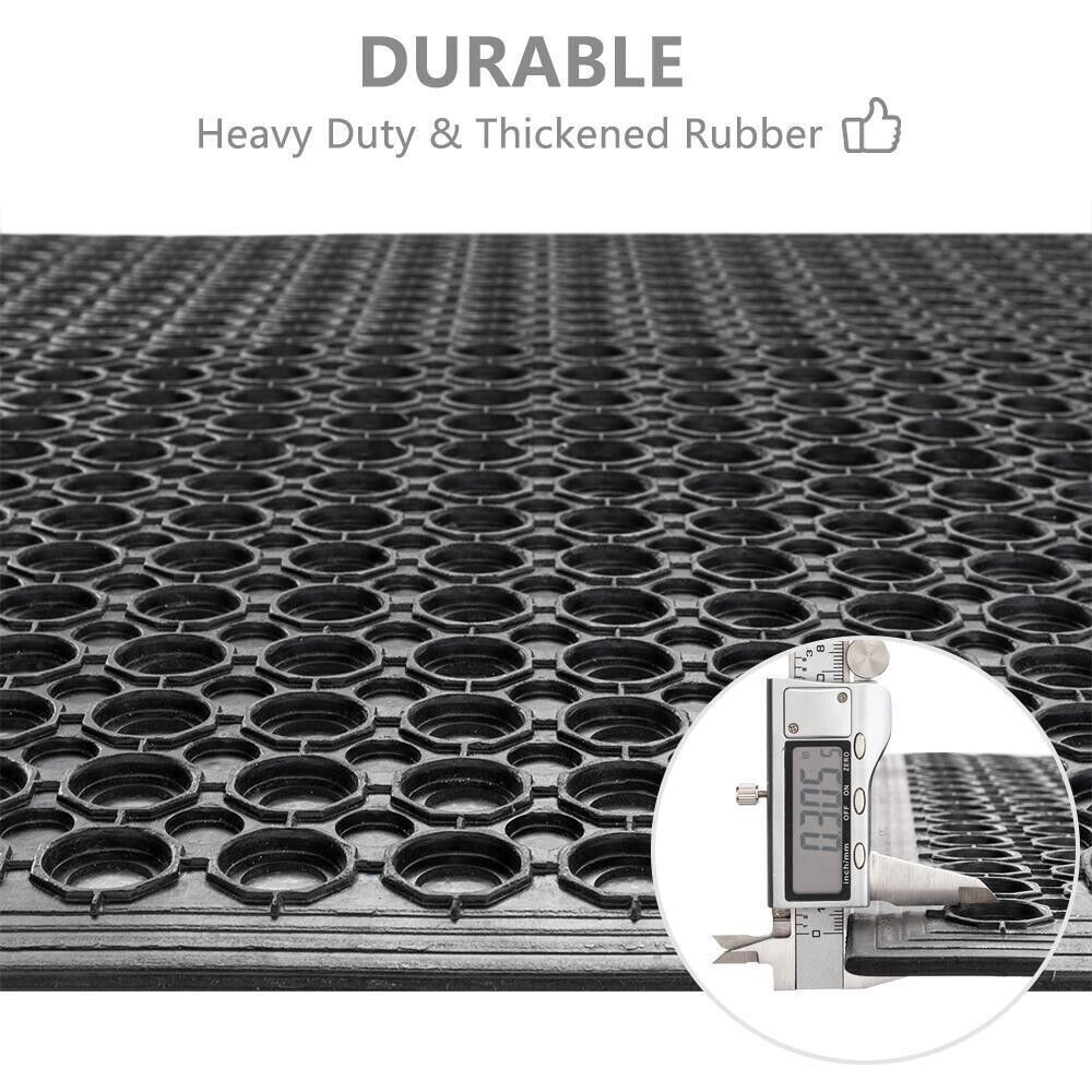 Heavy Duty 23"x35" Anti-Fatigue Floor Mat | Non-Slip Rubber Drainage for Kitchen, Bar & Industrial Use | Durable, Water-Resistant & Easy to Clean