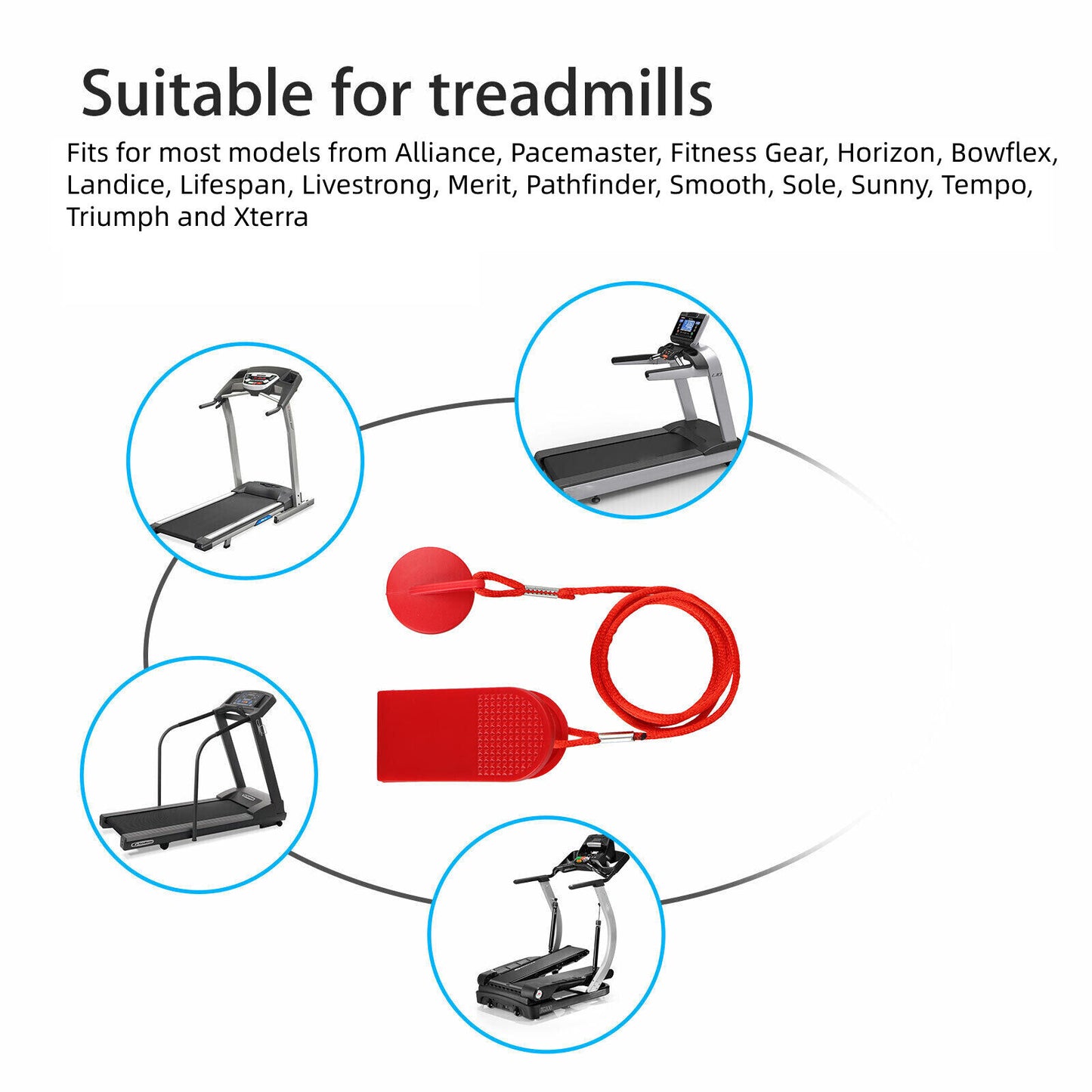 Treadmill Magnet Security Key Running Machine Safety round Switch Lock  Treadmill Universal