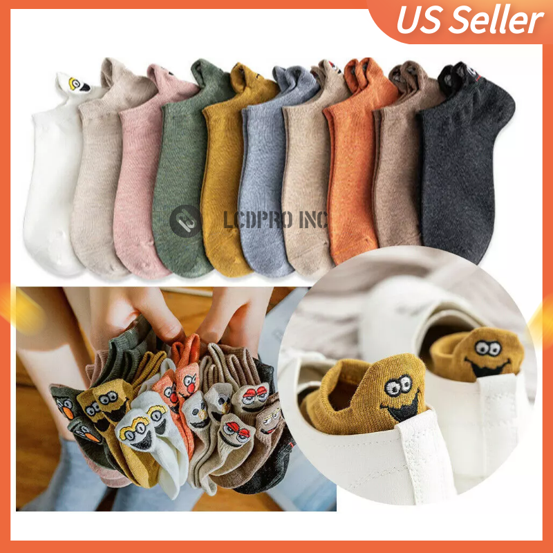 Ankle Socks Quarter Women Smile Fashion Cotton Lovely Cute Cartoon Girl Ladies