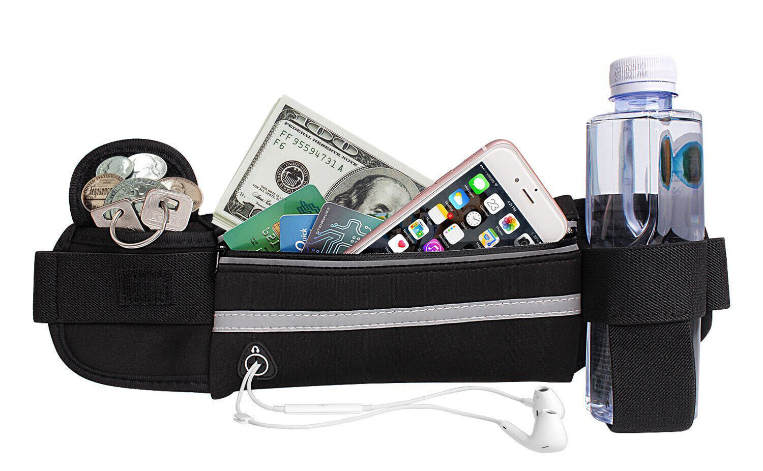 Waterproof Running Waist Pack - Adjustable Sport Fanny Pack, Secure Zip Pouch for Phone, Money, Keys, Anti-Theft & Lightweight