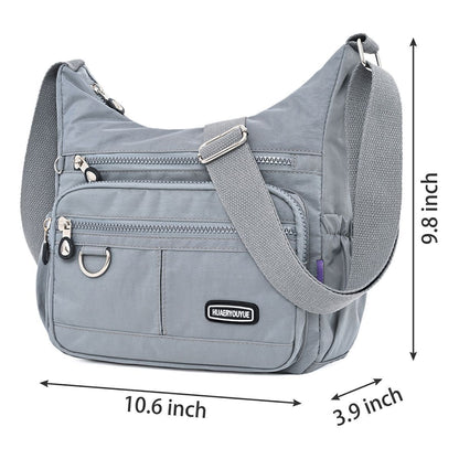 Waterproof Ladies Crossbody Bag | Large Nylon Shoulder Purse with Multi Pockets | Stylish, Durable & Perfect for Travel or Daily Use