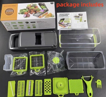 16-In-1 Vegetable Fruit Chopper Cutter Food Onion Veggie Dicer Slicer Kitchen