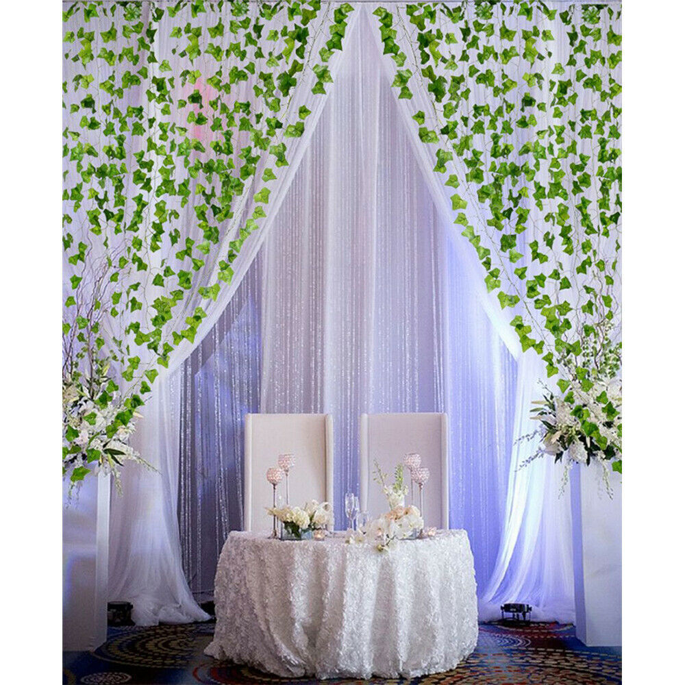 Artificial Ivy Garland, 7.9ft Hanging Vines with Green Leaves, Perfect for Home Decor, Wedding Backdrops, and Aesthetic Makeovers!