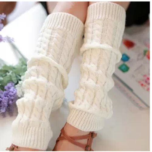 Solid Leg Warmer Women Crochet Knit Ribbed Leg Warmers Solid Knee High Winter Boot Wool Sock Long