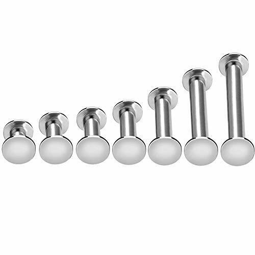 Chicago Binding Screws 80 Set Assorted Sizes for Bookbinding, Leather Crafts & DIY, Durable Carbon Steel, Anti-Rust, Easy Storage Box 5 Sizes Included