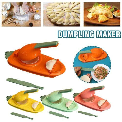 2-in-1 Dumpling Maker Easy DIY Dumpling Press & Skin Mold with Spoon Non-stick and Smooth Surface Traditional Kitchen Utensils Fruit Pie Machine