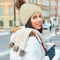 snow cap Winter Beanie for Women with Faux Fur PomPom – Warm Fleece Lined Knit Hat, Soft & Stretchy, Stylish & Thick for Cold Weather, Skiing 